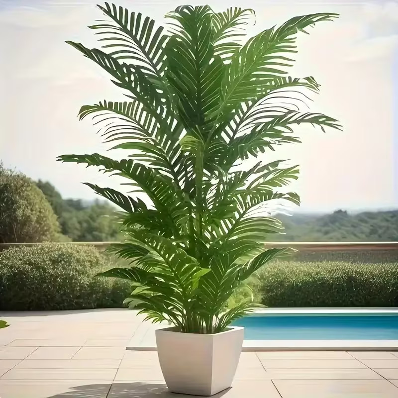 2pcs Large 25.9in Artificial Palm Trees | Realistic Tropical Indoor/Outdoor Deco