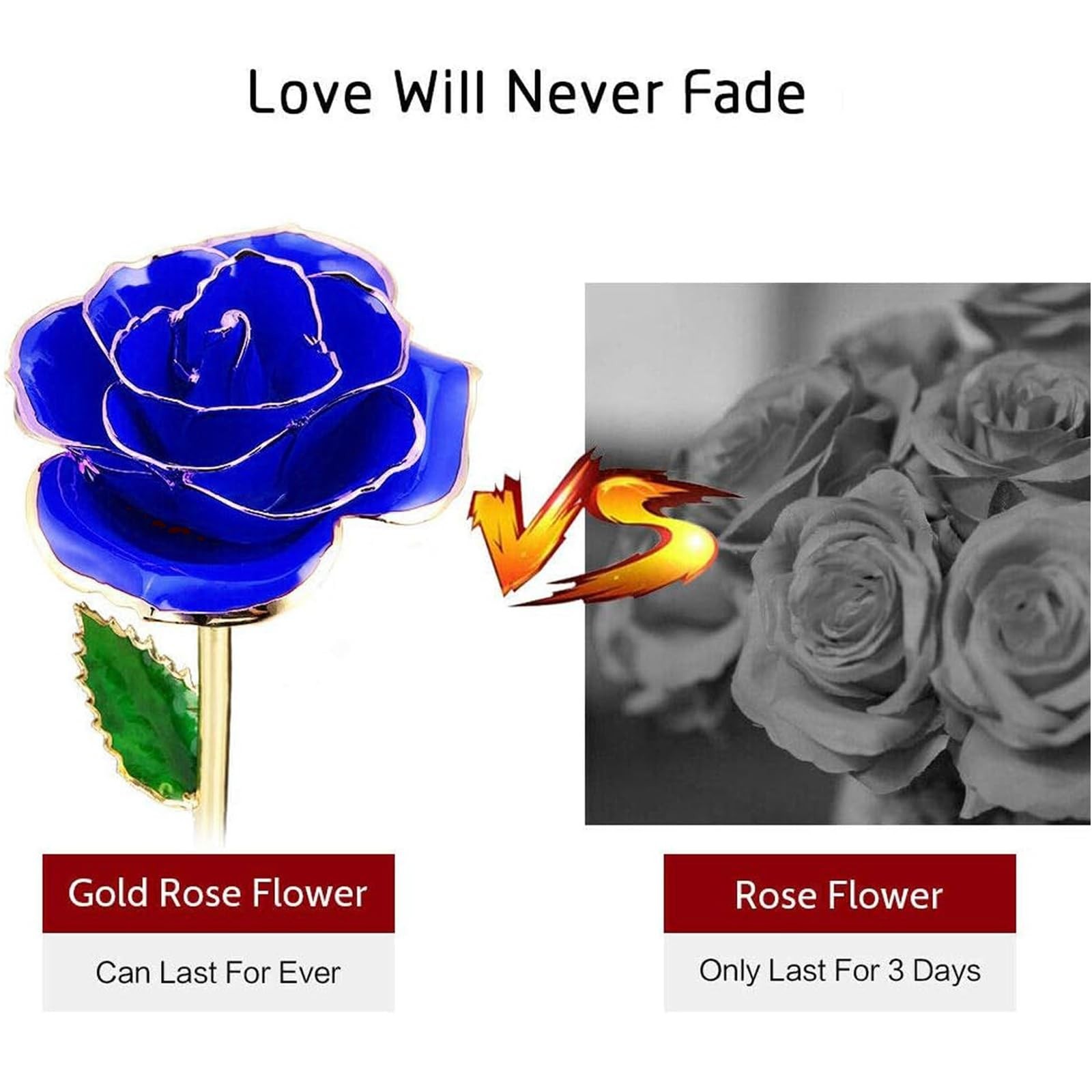 Gold Rose, Real Rose Dipped in 24K Gold, Preserved Rose Flower, Golden Dipped Ro
