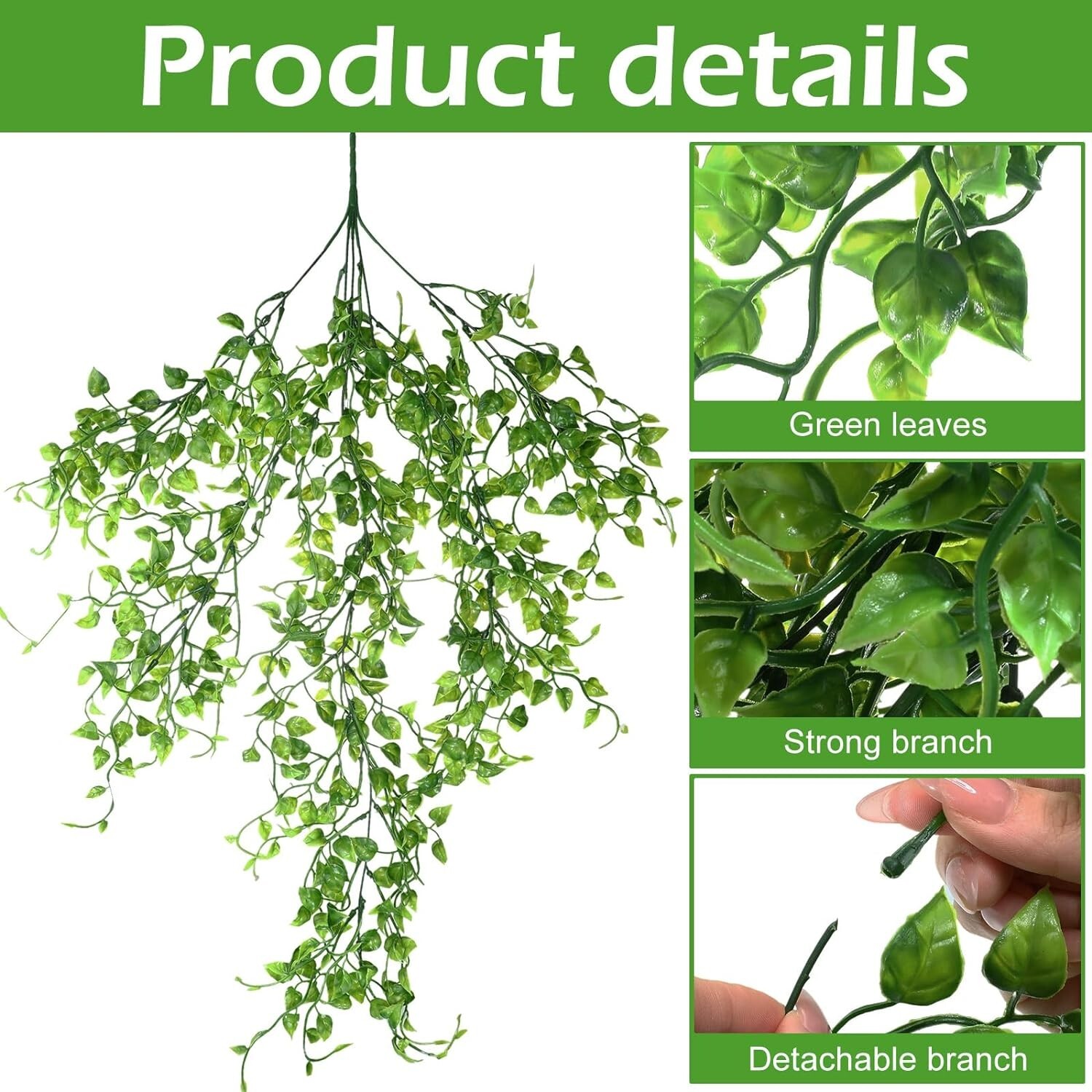 Versatile 33-Inch Fake Ivy Vines – Quality Leaves for Indoor Outdoor Decoration