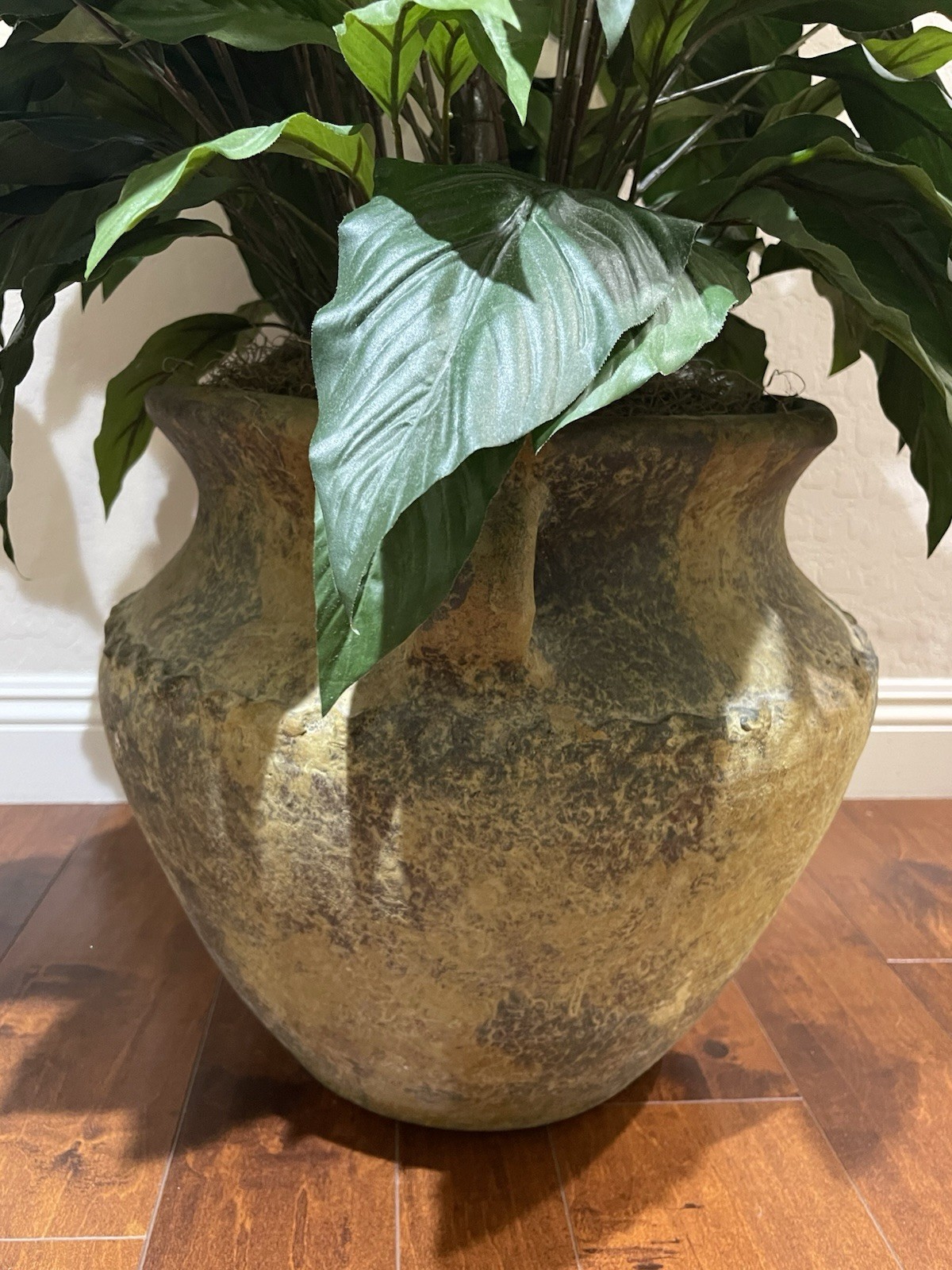 4 ft Artificial Silk Peace Lily Spathiphyllum Heavy 18″ Decorative Ceramic Pot