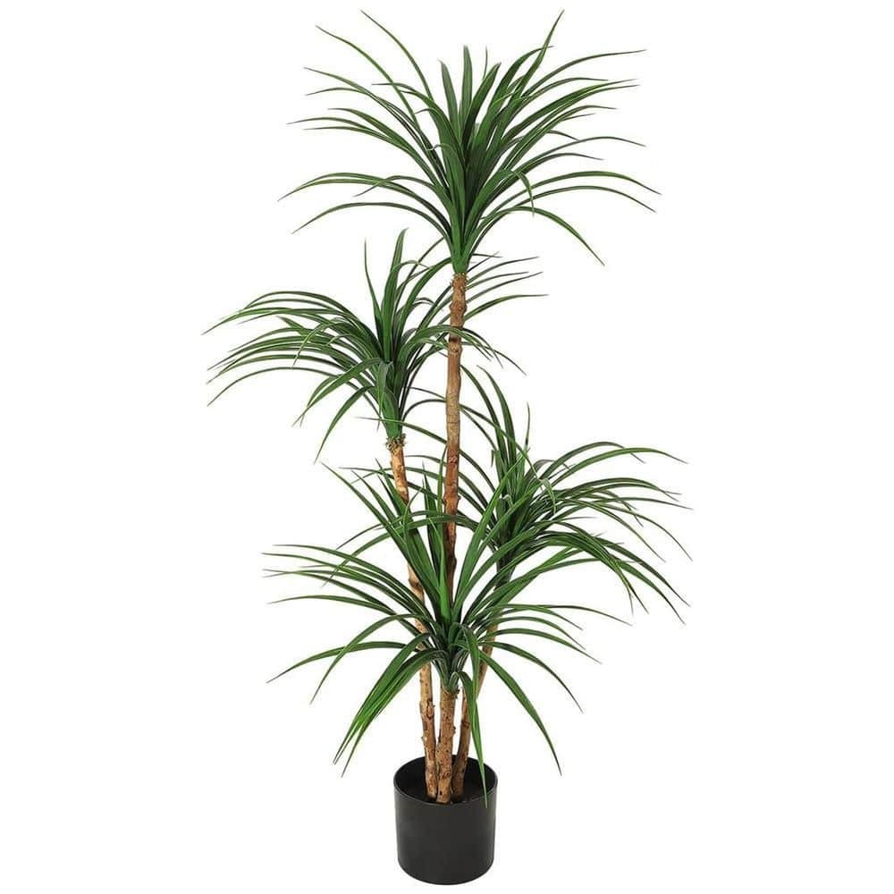 Artificial Dracaena Tree 4 ft. Realistic Fake Adjustable Branches Lifelike Faux