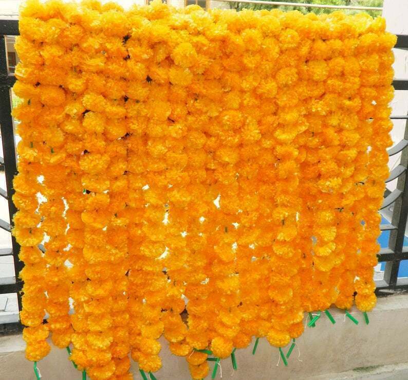 Artificial Garland Flower Rose Decor Home Indian Wedding Home Decoration 10 Pc