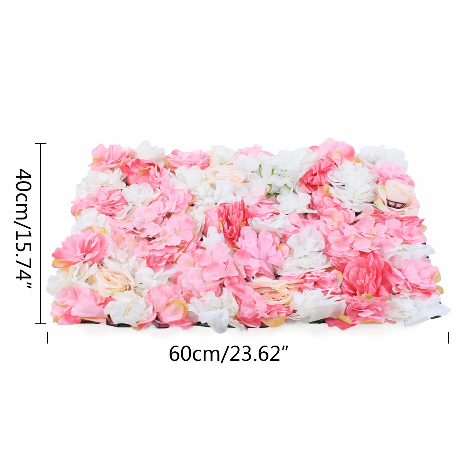12Pc Rose Flower Wall Panels Artificial Silk Wedding Decor Party Home Floral DIY