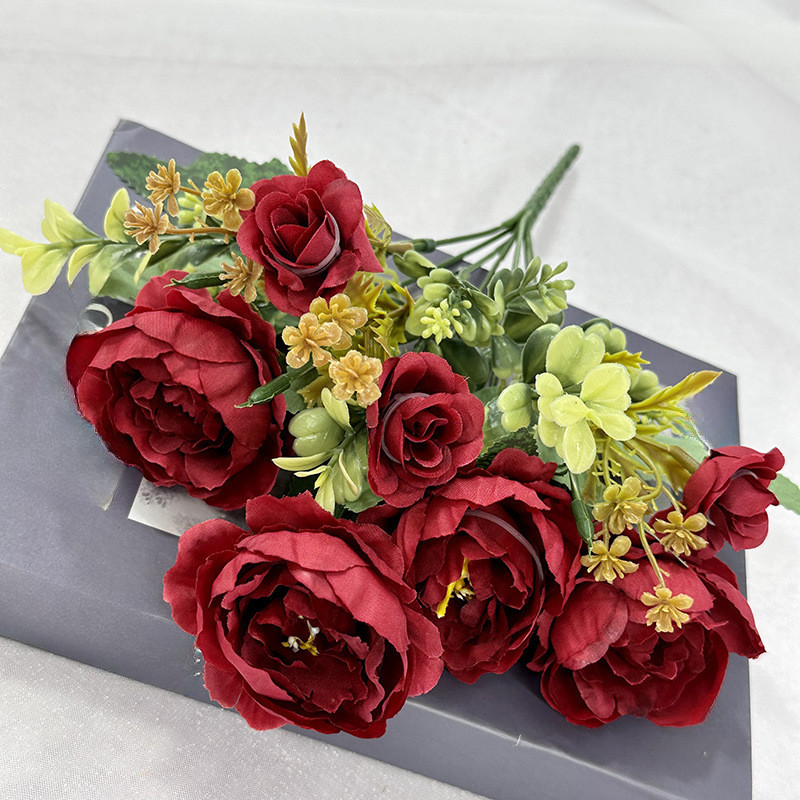 Artificial Silk Peonies 7 pcs for Wedding Photography Props Home Decor Use