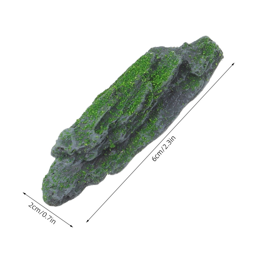 7Pcs Decorative Artificial Moss Stone Rocks for Indoor Outdoor Natural Look Grey