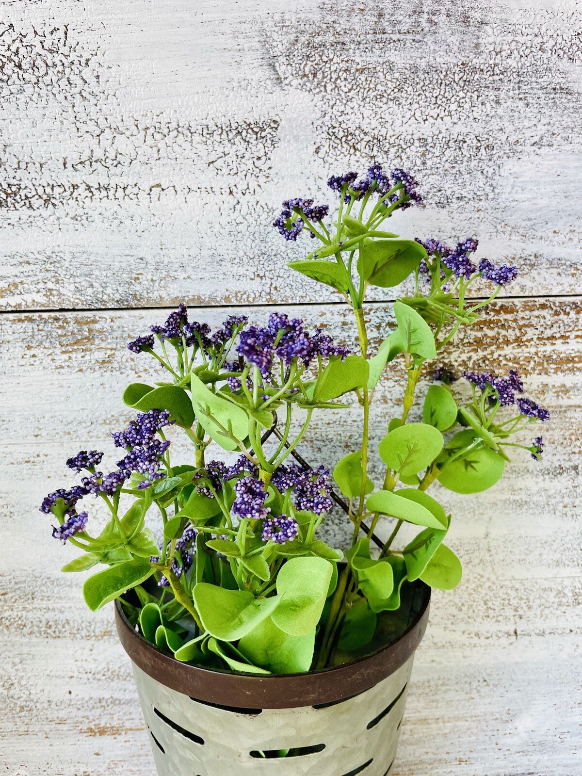 Queen Ann’s Lace Spray, Purple Faux Florals New One Spray