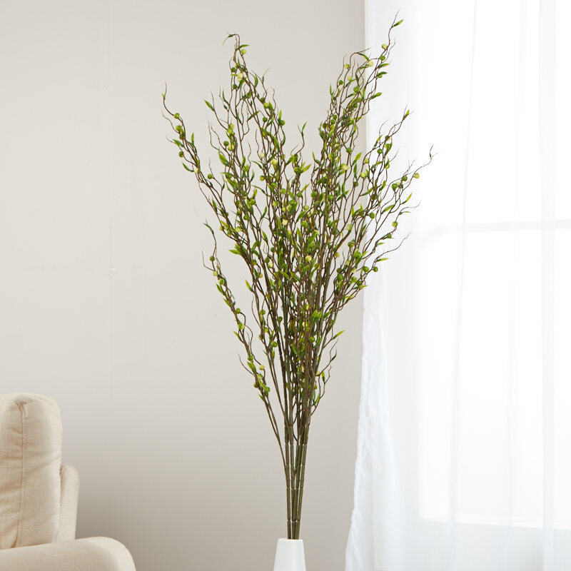 Package of 4 Cream and Green Artificial Berry 38″ Floral Sprays
