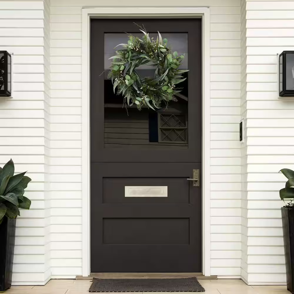 24 In. Indoor Eucalyptus and Mixed Greens Artificial Wreath