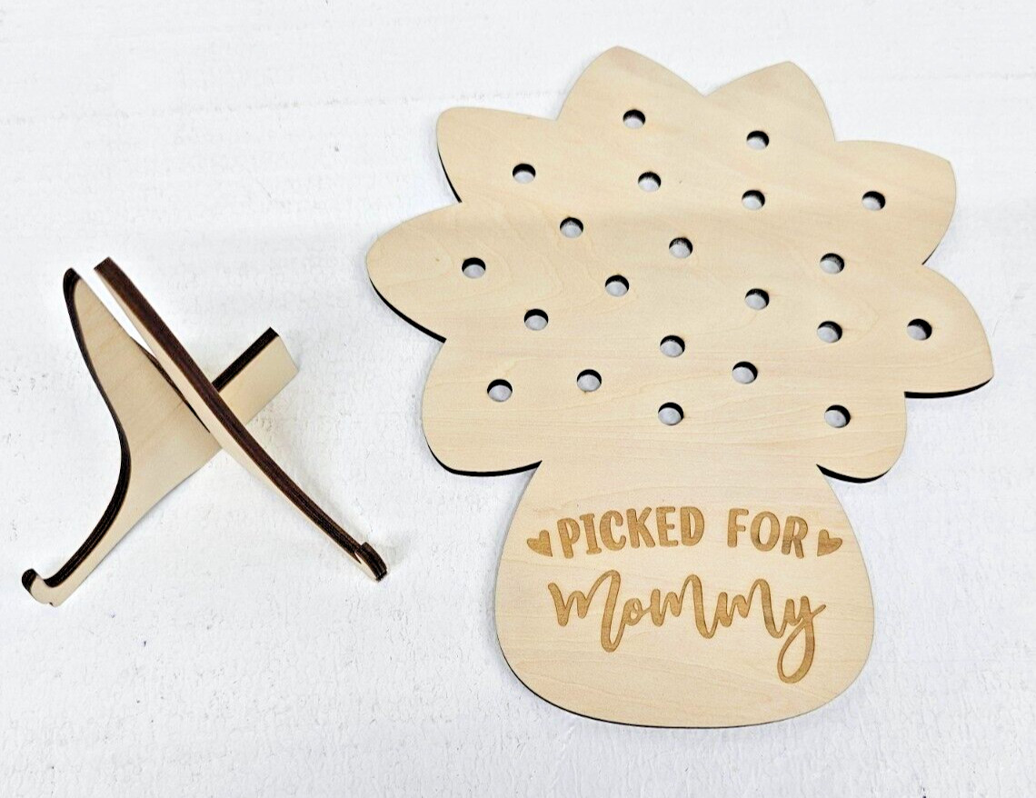 Mother’s Day Hand Flower Holder Wooden Planters,DIY Flower Holder Gifts for Mom