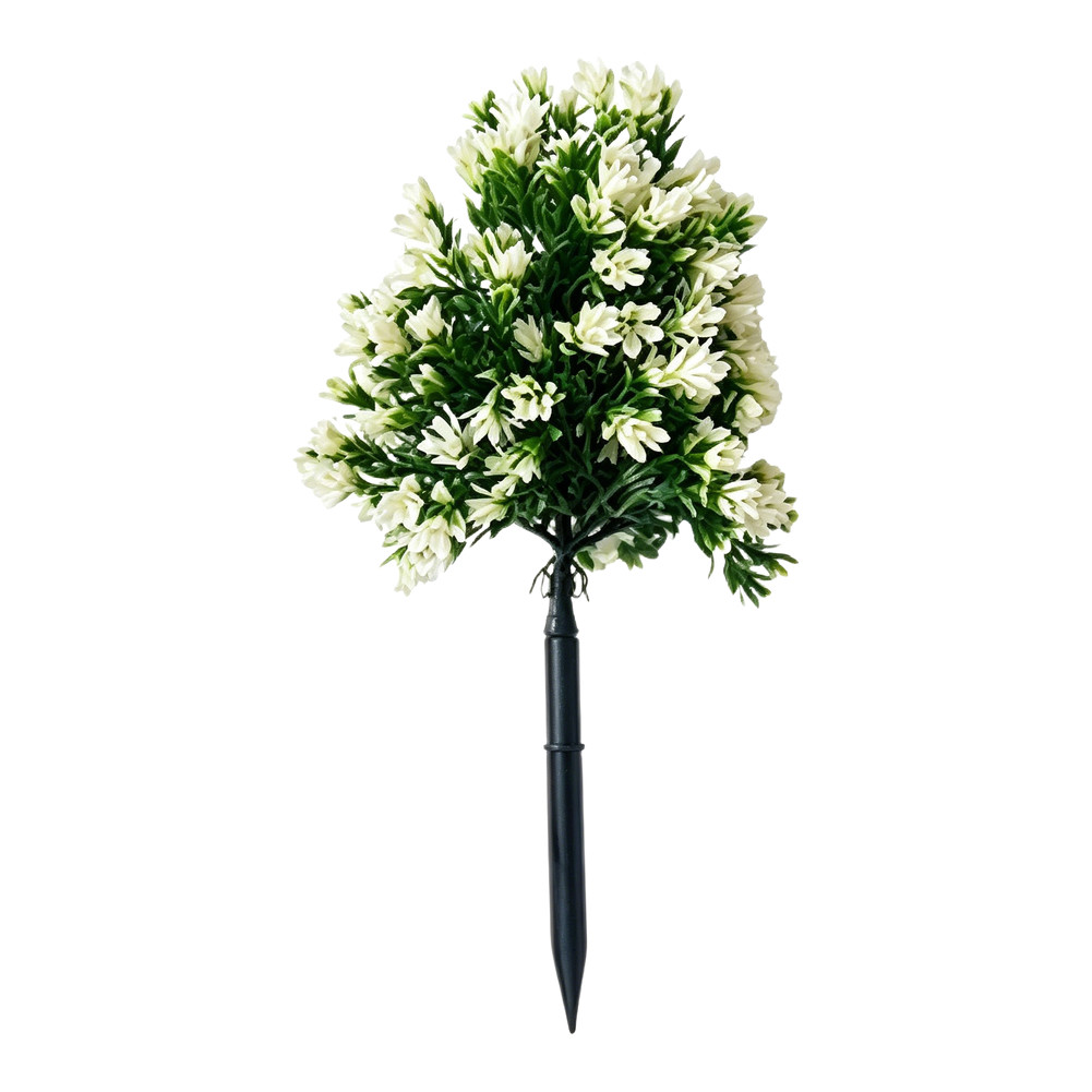 17 Inch Plastic Pine Flower Stake with Vibrant Blooms for Outdoor Spaces