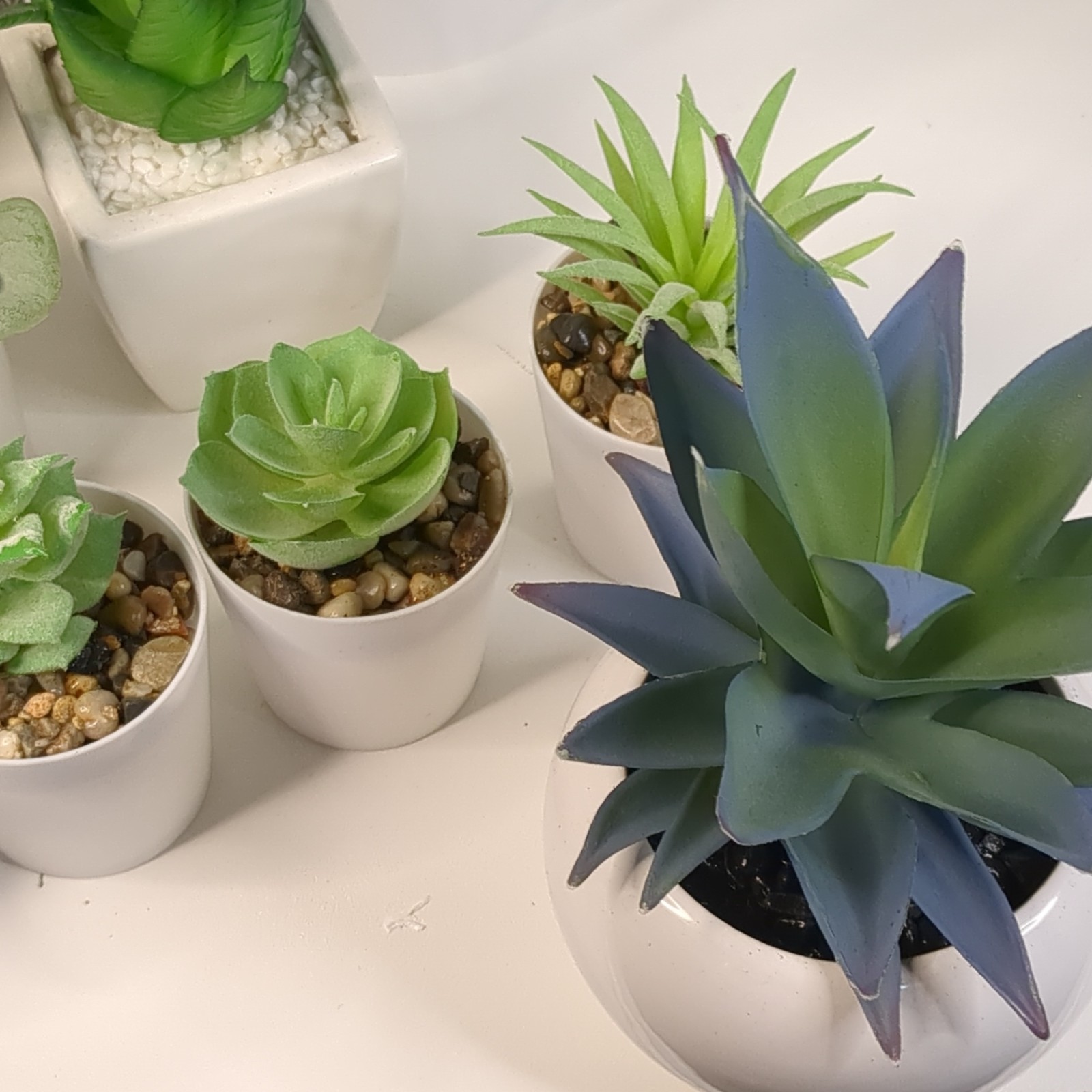 10pc Faux Succulent Plant Lot Artificial Home Office Decor Bundle