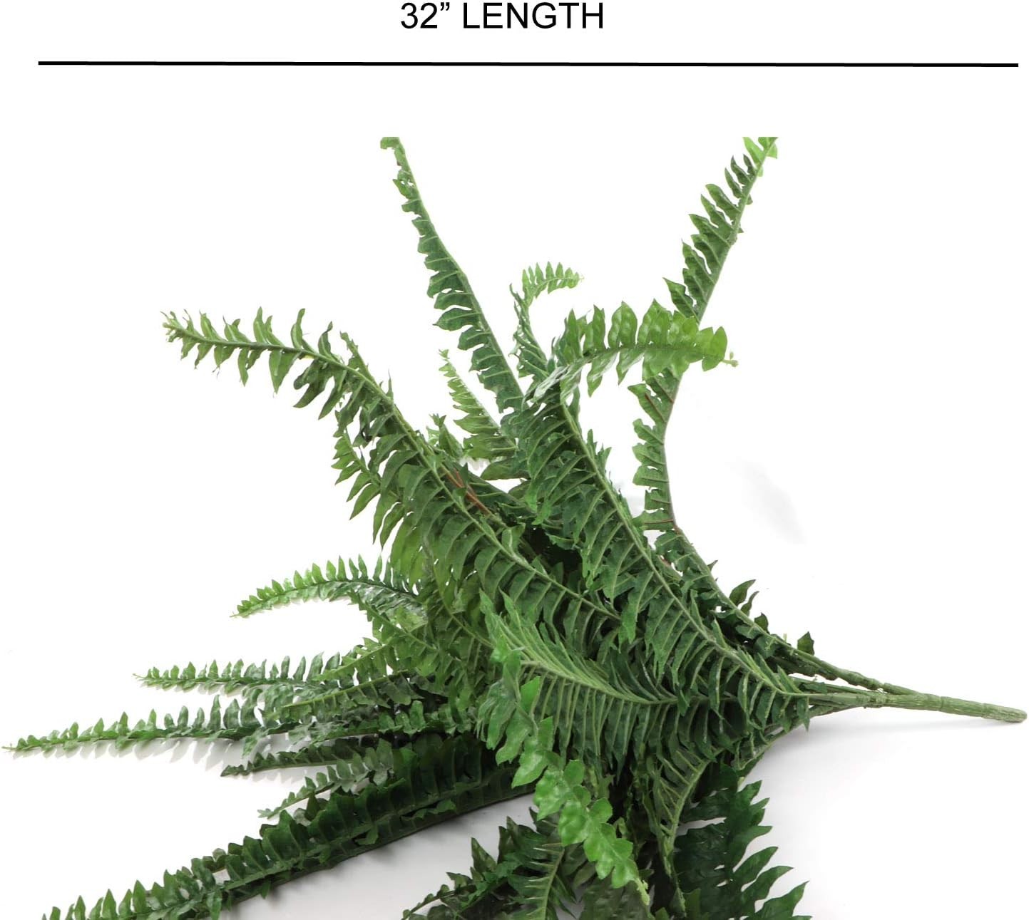 48-Inch Boston Fern Artificial Plants – Set of 6 Silk Ferns 48 Fronds Each Pack