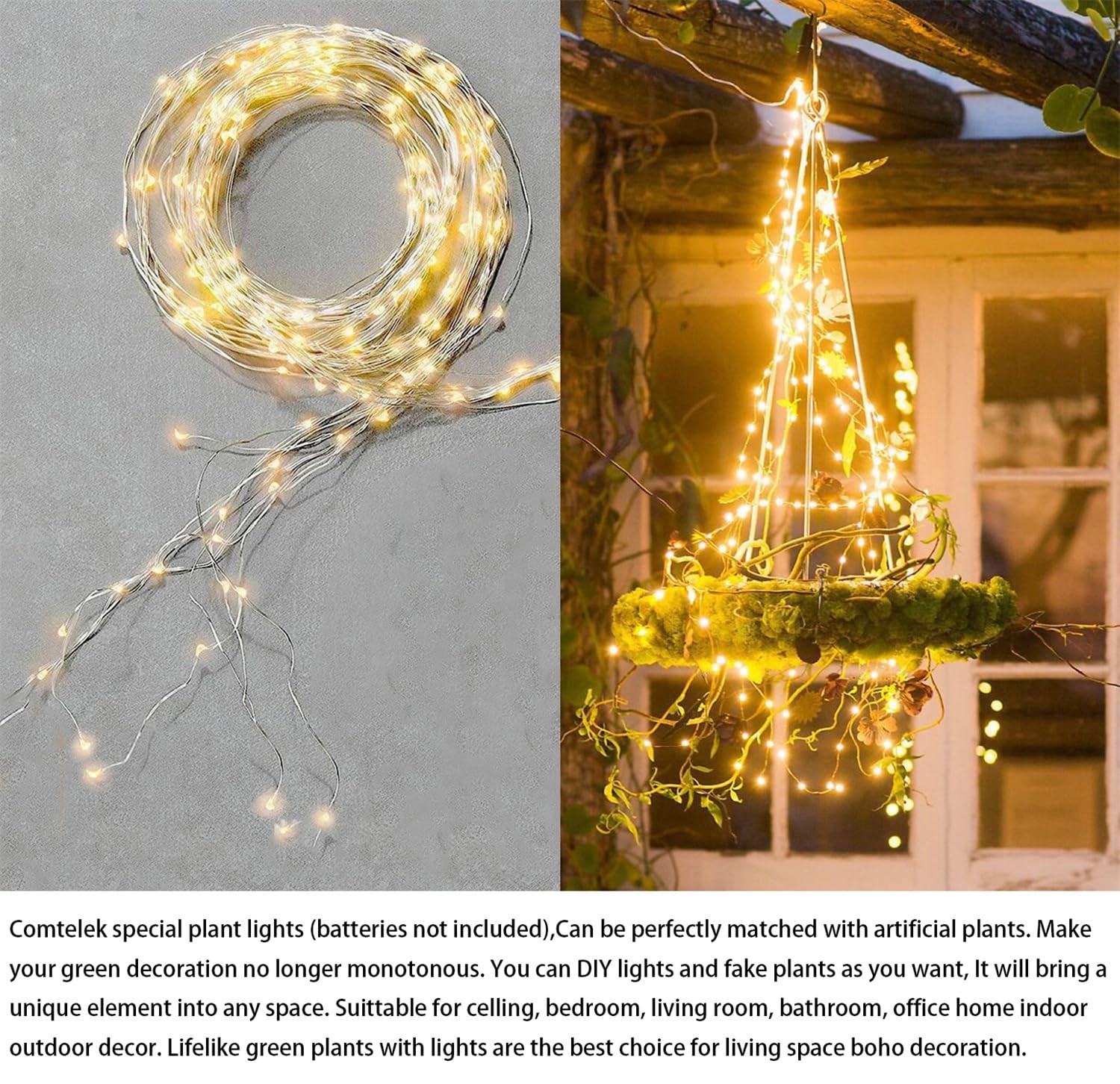 Fake Hanging Plants with Lights Artificial Plants for Home Decor Macrame Plan…