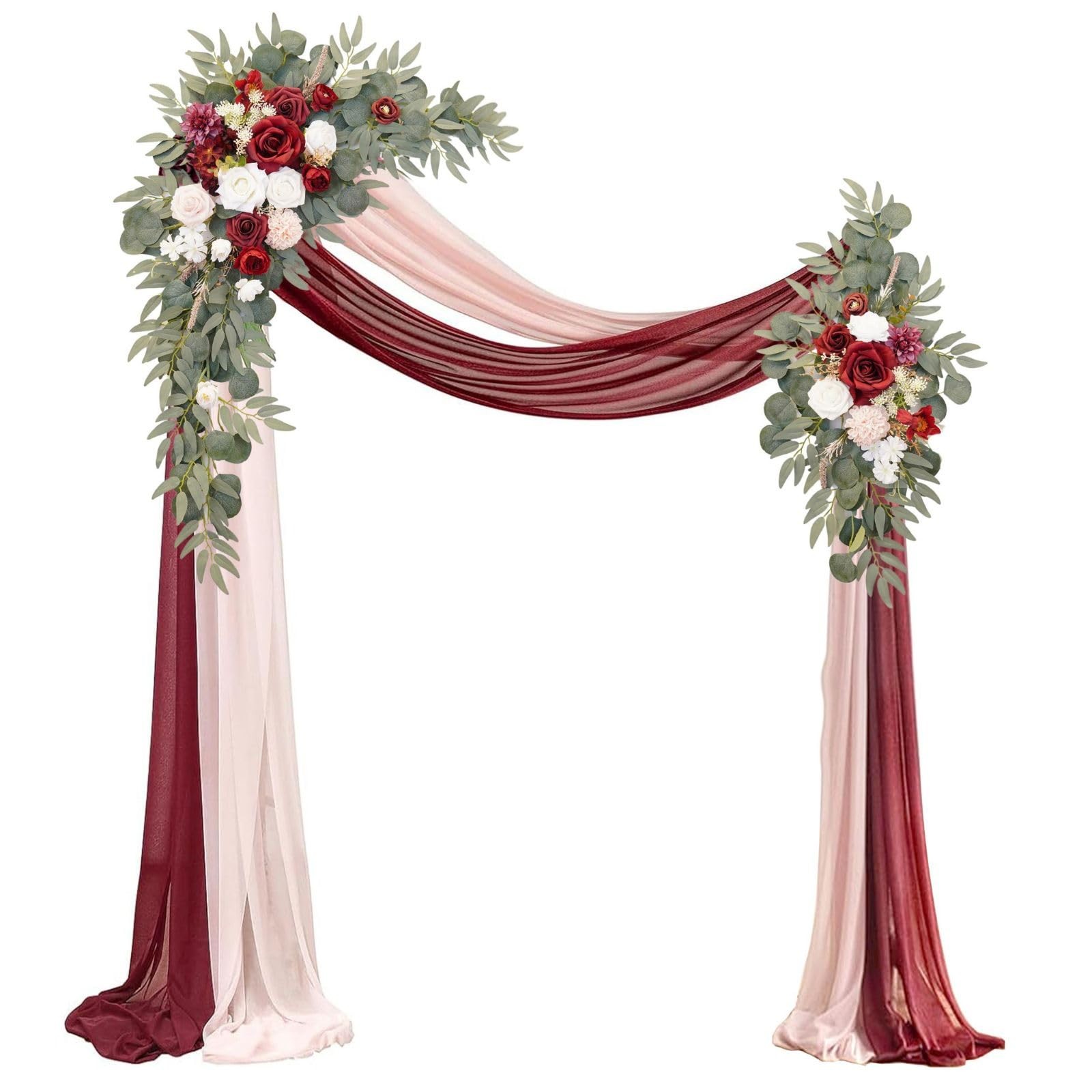 Artificial Wedding Arch Flowers Kit(Pack of 4),2Pcs Artificial Flower Arch De…