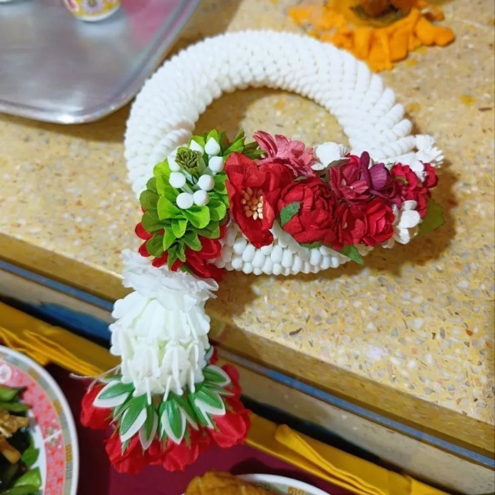Thai Traditional Flower Garland Phuang Malai L Artificial Buddha Offering Box