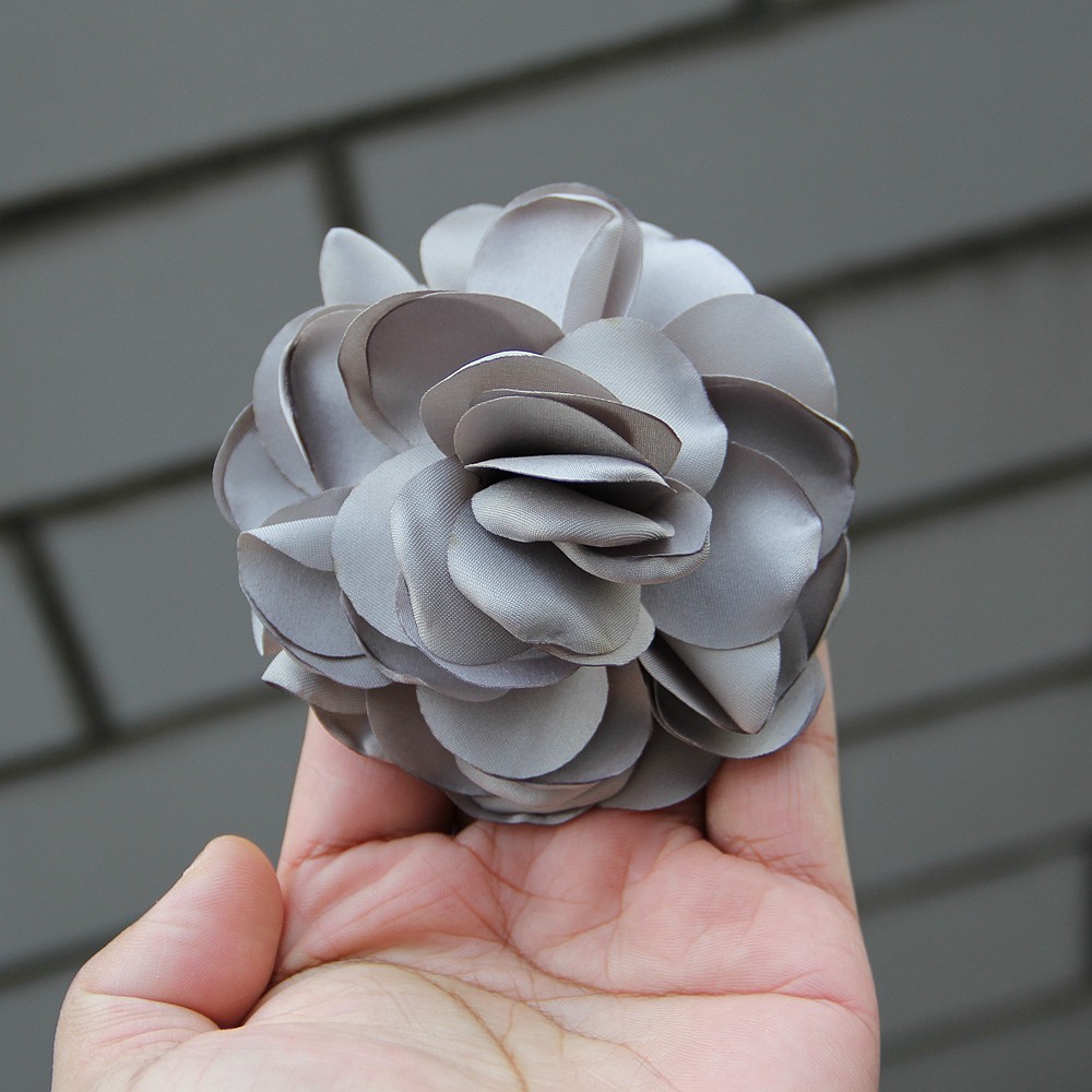 9cm French Fashion Cloth Art Flower For Women Handmade Fabric Corsage Lapel