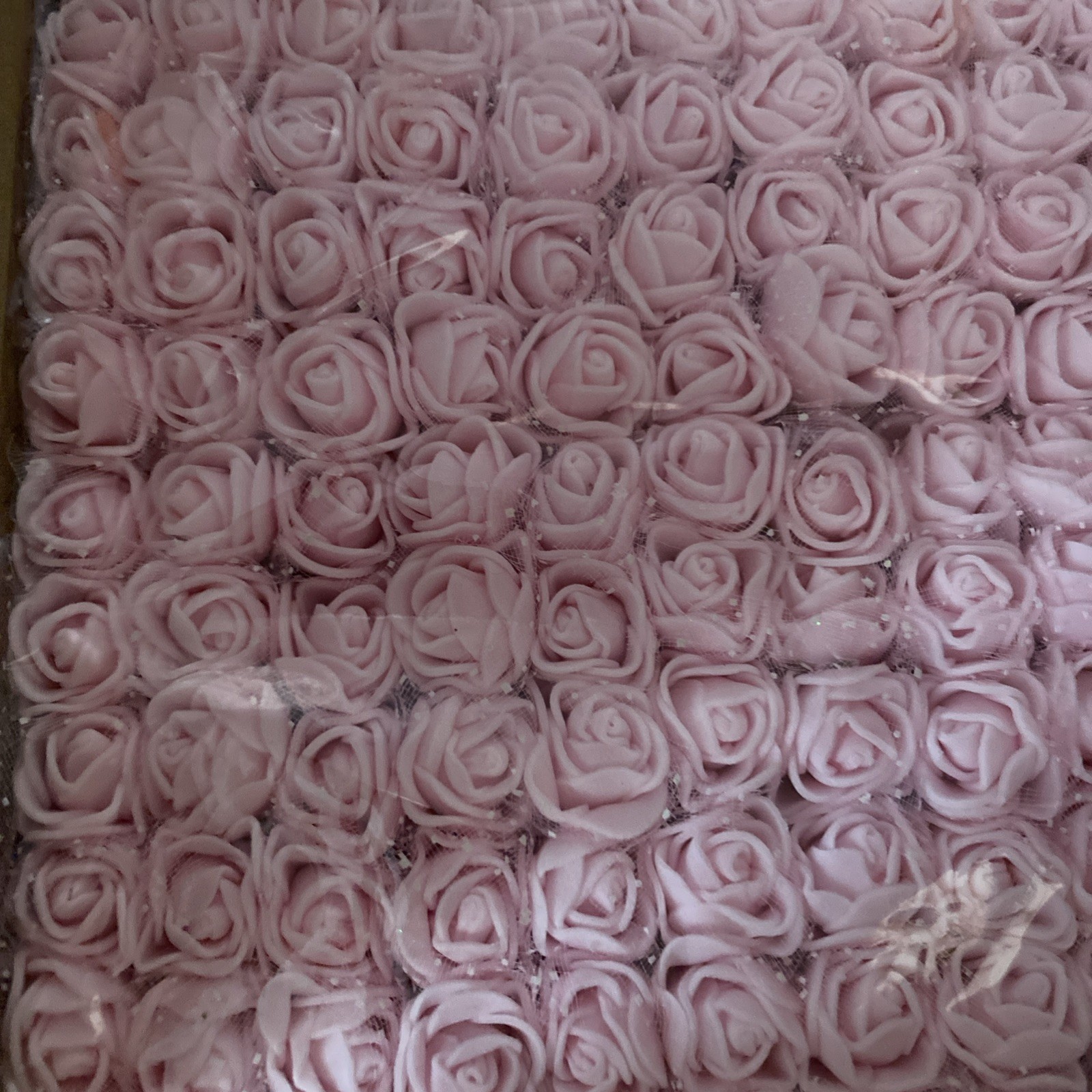1000. PCS Light Pink . Artificial Foam Rose Heads 0.06 Faux Flowers For Crafts