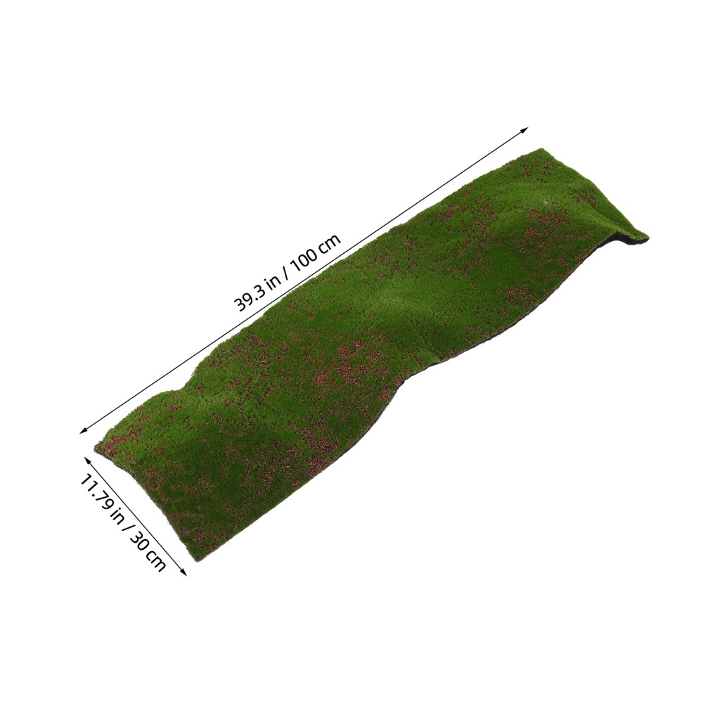 Realistic Olive Green Moss Mat for Indoor Plant Decor Faux Moss Rug for Home