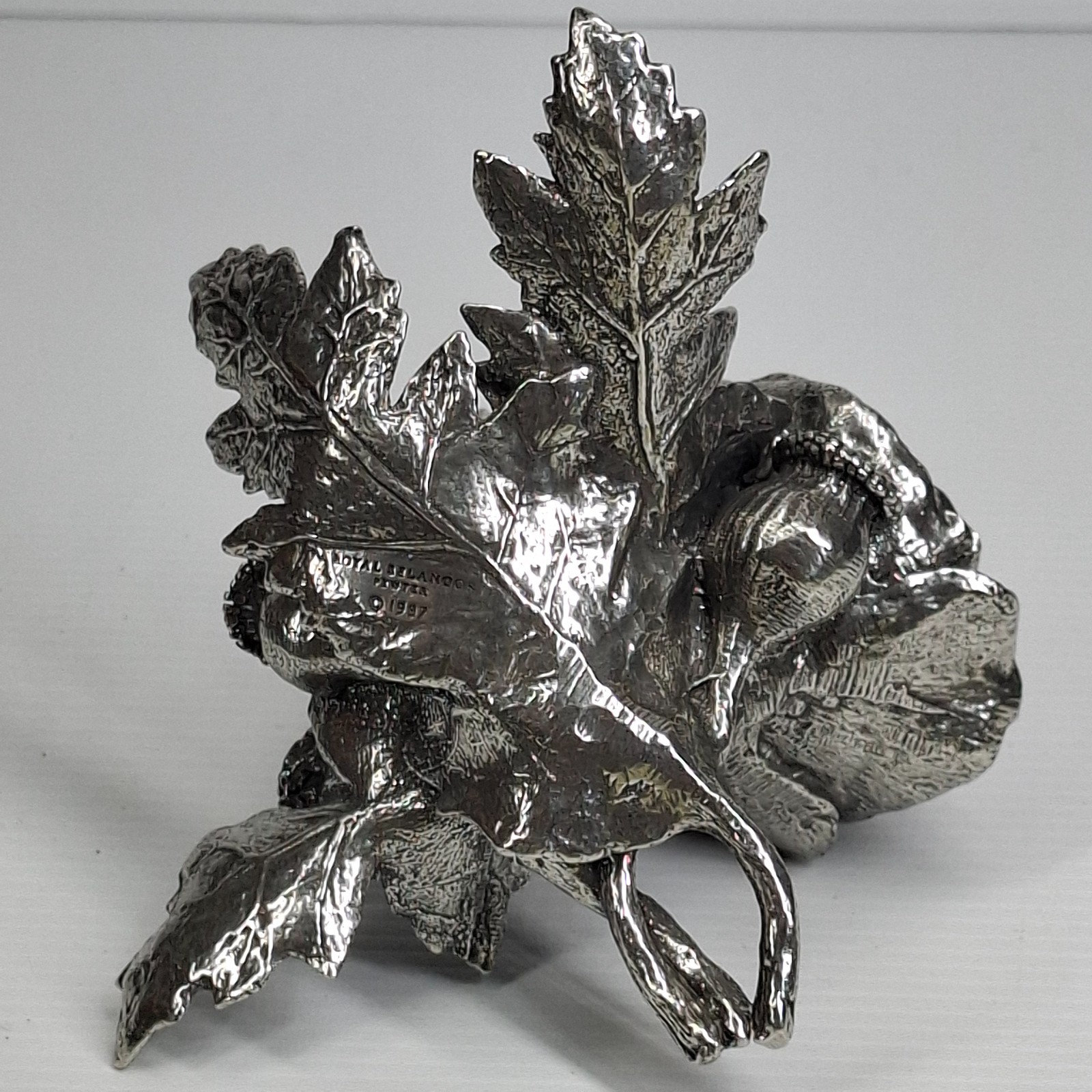 Vintage Royal Selangor Pewter Poppy Flower Candle Stick/Stand Holder Solid Heavy