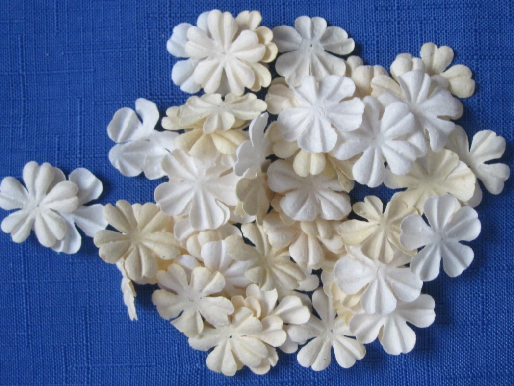 #1 Lot-14 Bags Used Mulberry Paper Flower Petals .5″-1″ Multiple Colors Sizes