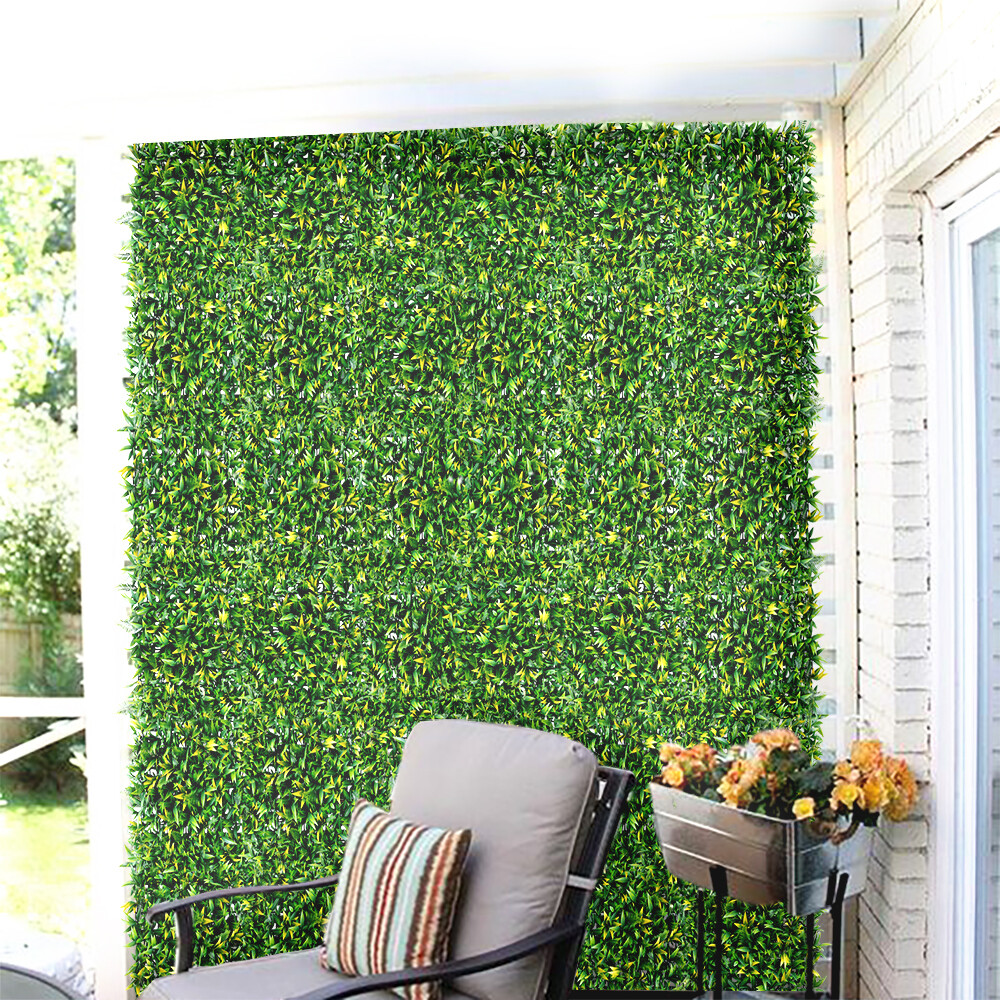20″x20″ Artificial Faux #3 3D Mixed Panel Leaf Privacy Fence Screen Decor Hedge