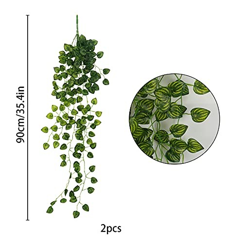 Pcs 3.1ft Artificial Hanging Plants Fake Plants Artificial Ivy 2 Watermelon
