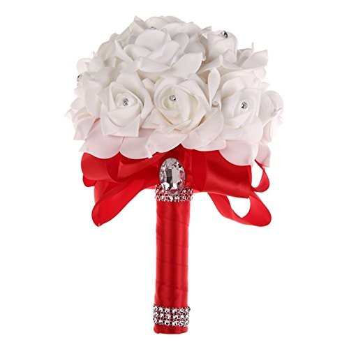 Wedding Bouquets for Bride White, Wedding Bouquet Bridesmaid，Bridesmaid Holdi…