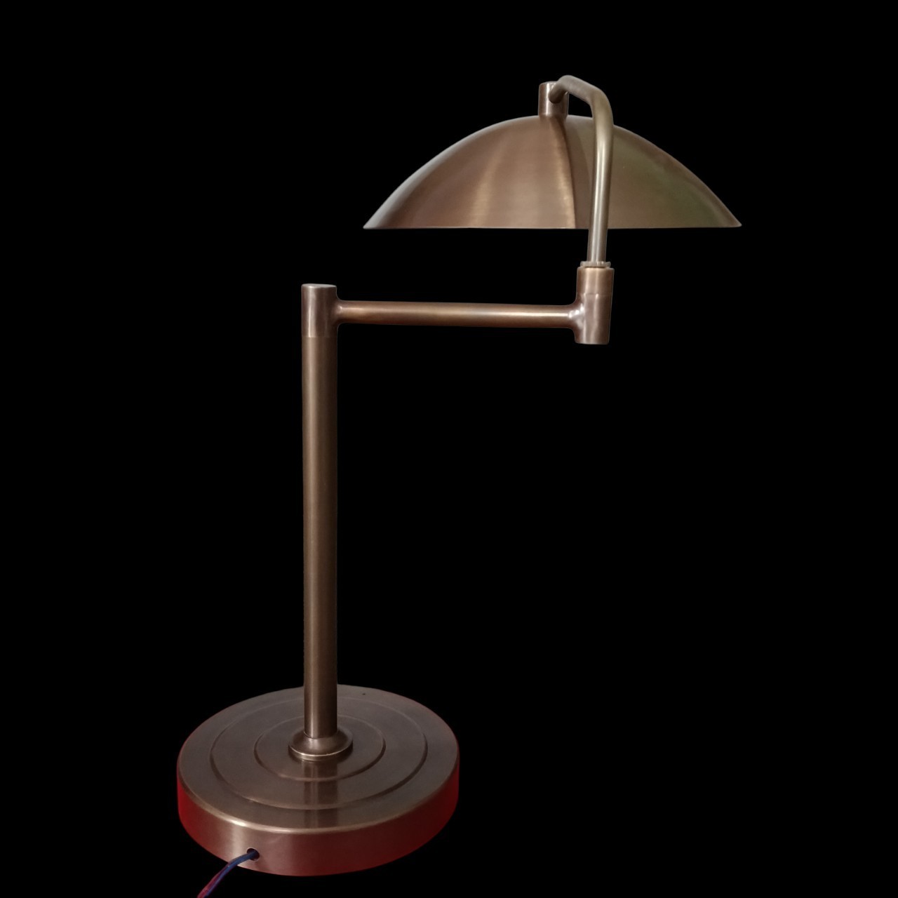 Vintage Brass Desk Lamp | Antique Finish Table Light | Retro Banker Style Lamp |