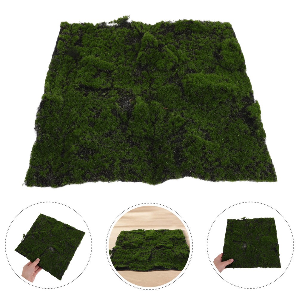 1 Pack Reusable Artificial Moss Carpet Green Faux Plant Filler for Decoration