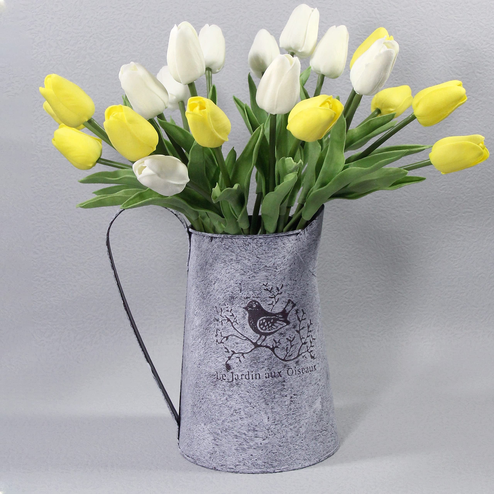 20PCS Artificial Tulips Flowers,Realistic and Real Touch Fake Tulips Bouquets