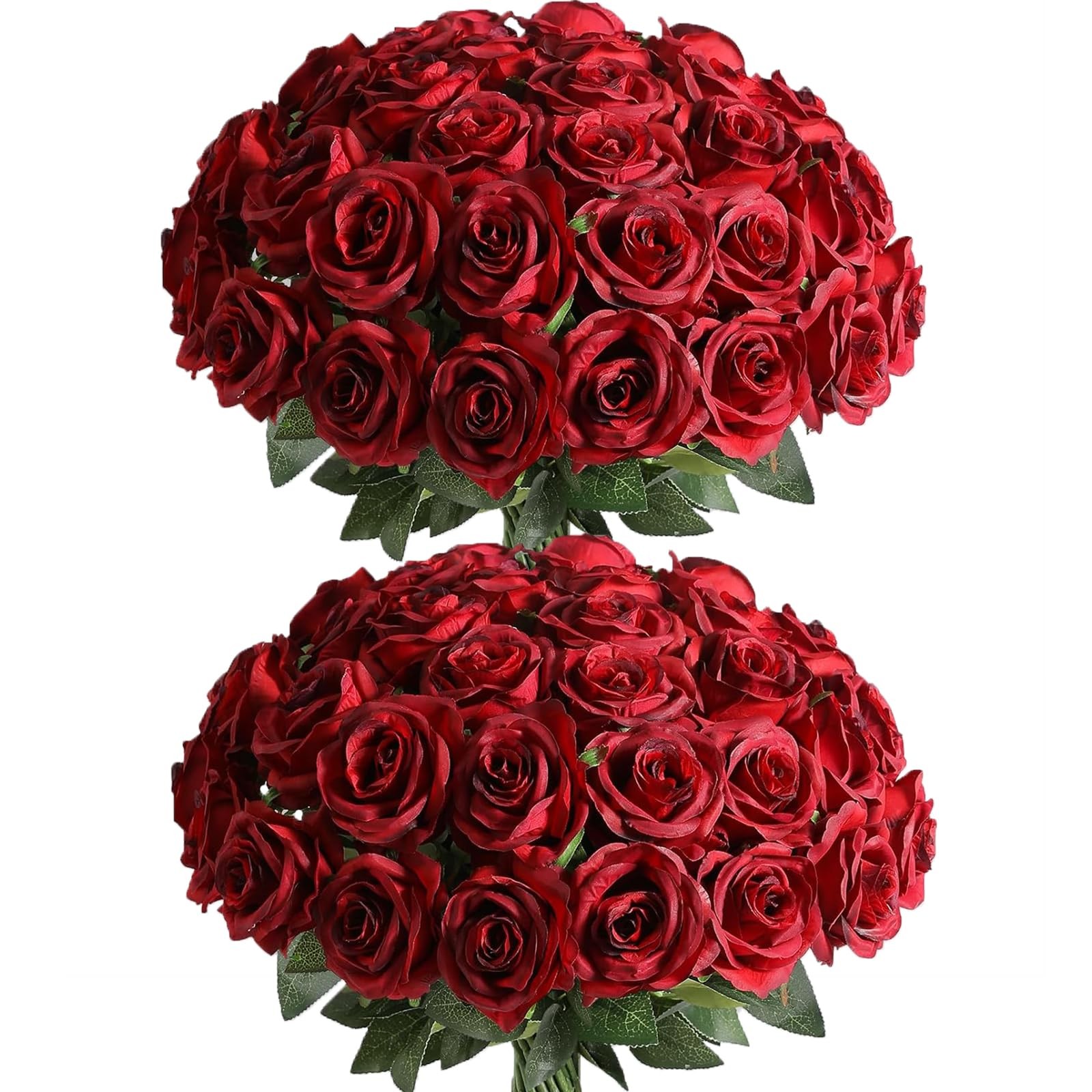 36Pcs Artificial Roses Realistic Fake Flowers Bulk Long Stem Silk Faux Roses …