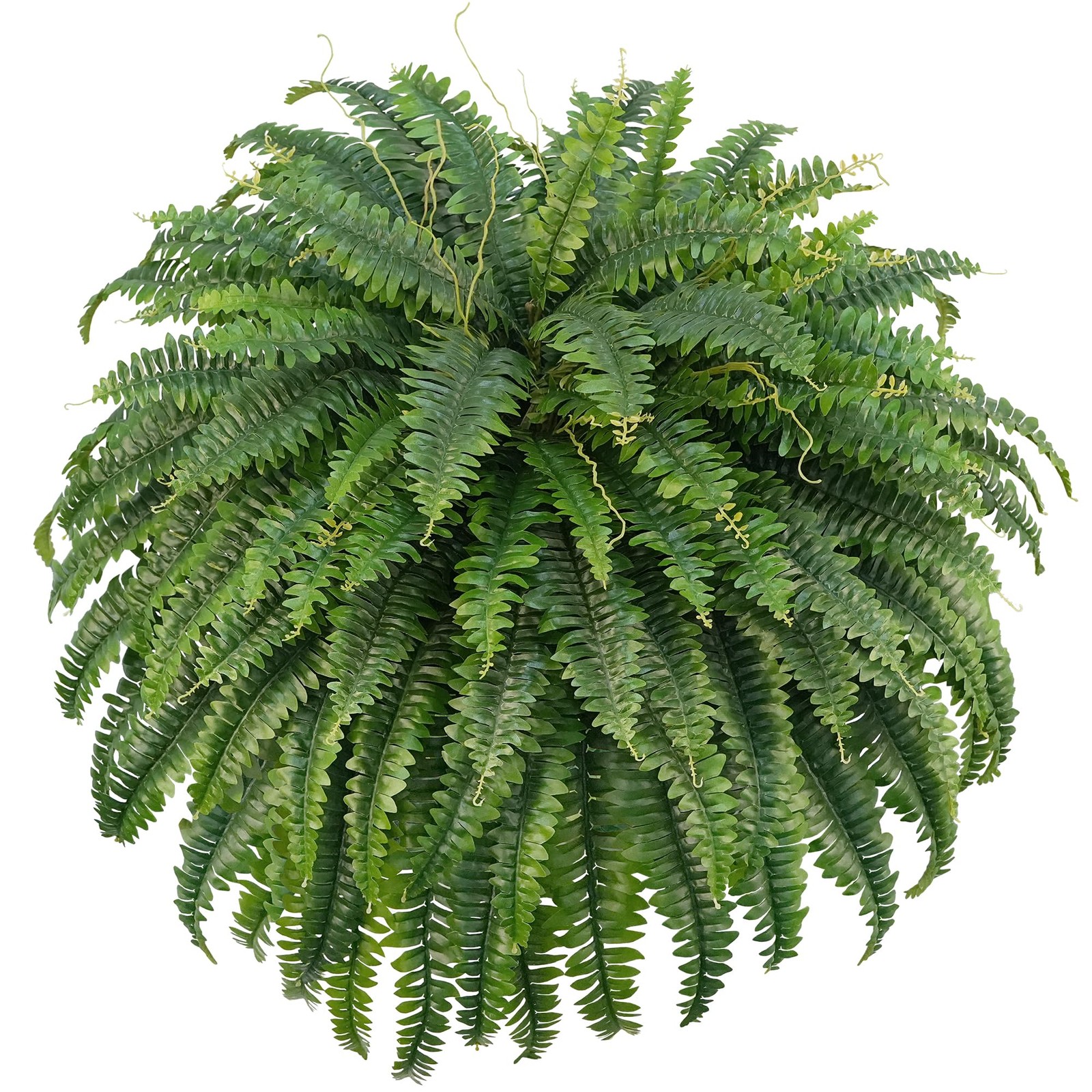 50″ Artificial Boston Ferns, Fake Bush Plants, Large Faux Ferns with 96 Fronds