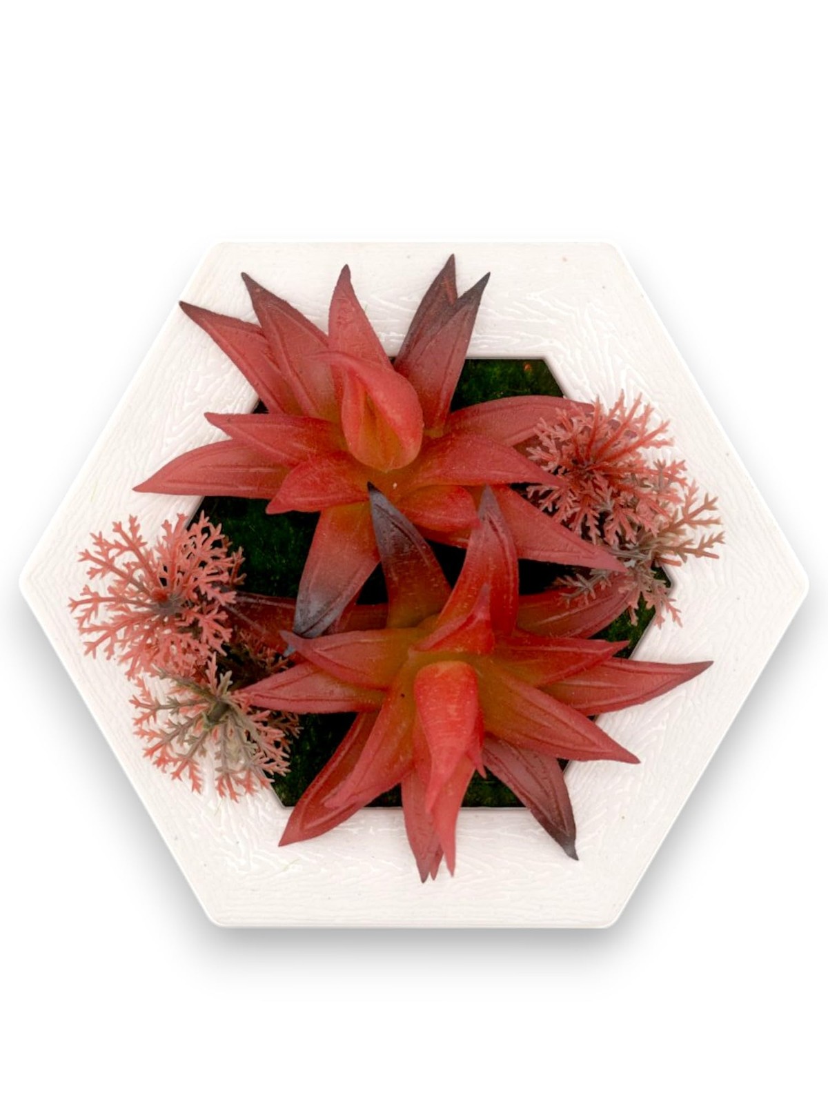 Small Vertical Faux Plant Wall Decor Accent Piece – Lightweight Plastic Frame…