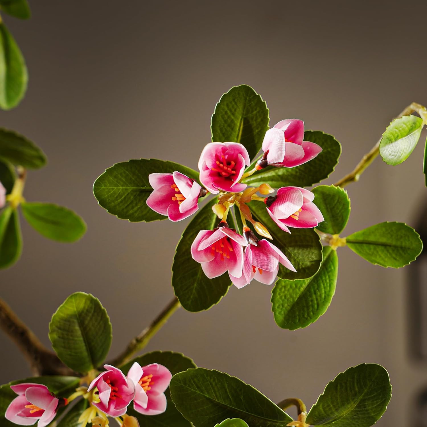 Lifelike 2.6FT Artificial Bonsai Tree with Realistic Flowers for Home Decor