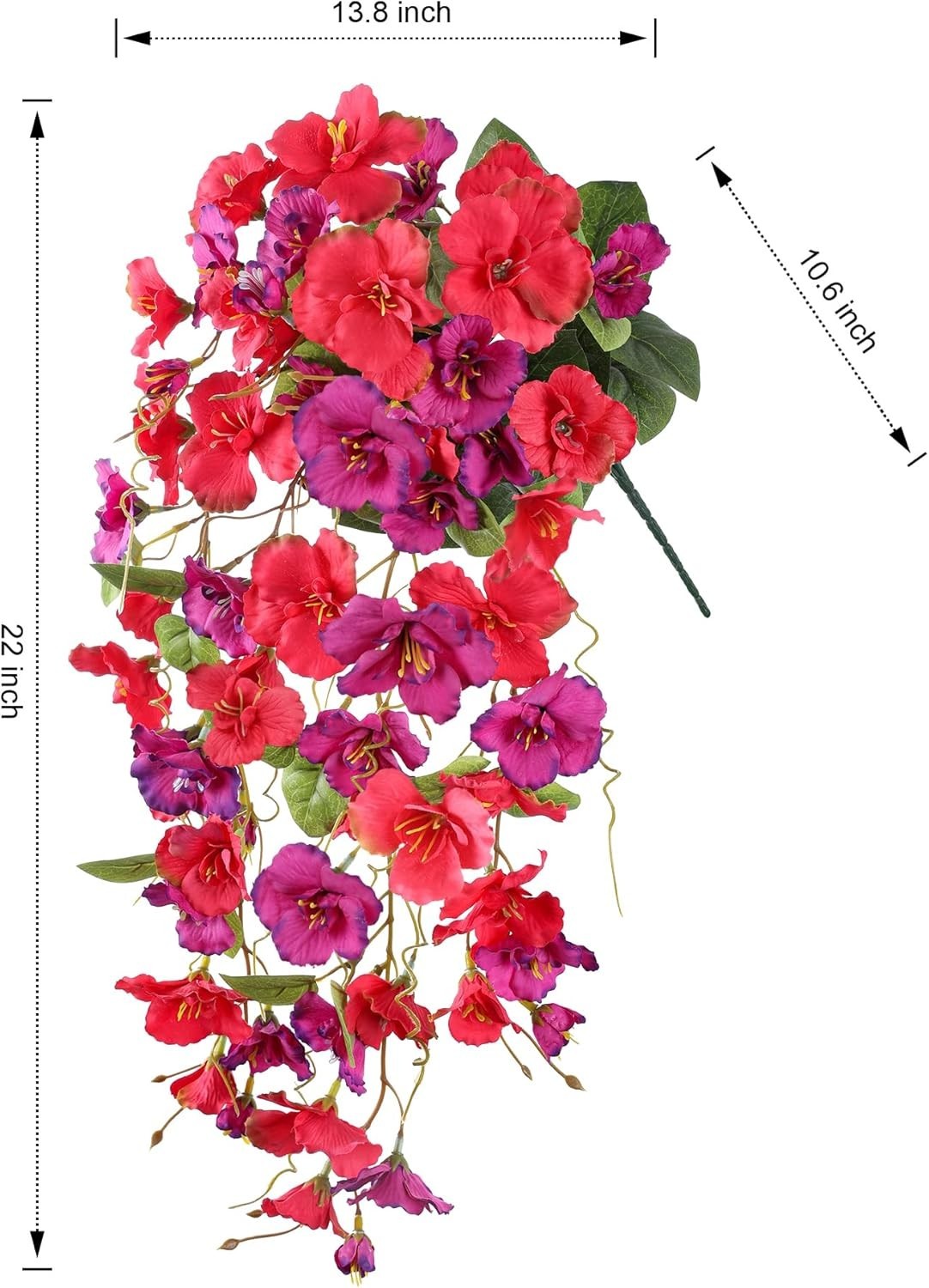 Set of 4 UV Resistant Artificial Hibiscus Flowers for Elegant Outdoor Decor