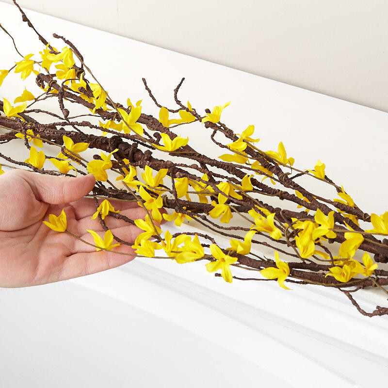 60″ Long Factory Direct Craft Artificial Yellow Forsythia Garland