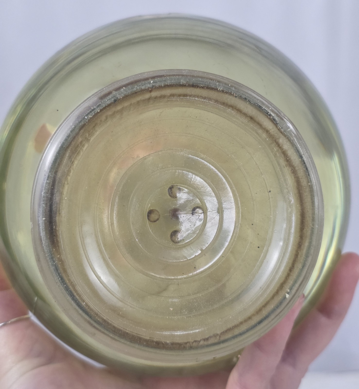 Vintage Forever Yellow/Pink Rose In Glass Ball Water Dome Globe Large 6.5″