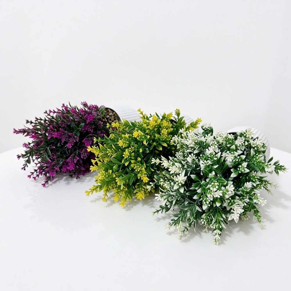 Artificial Bonsai for Home Decor Nordic Style 30cm Potted Lavender Foliage