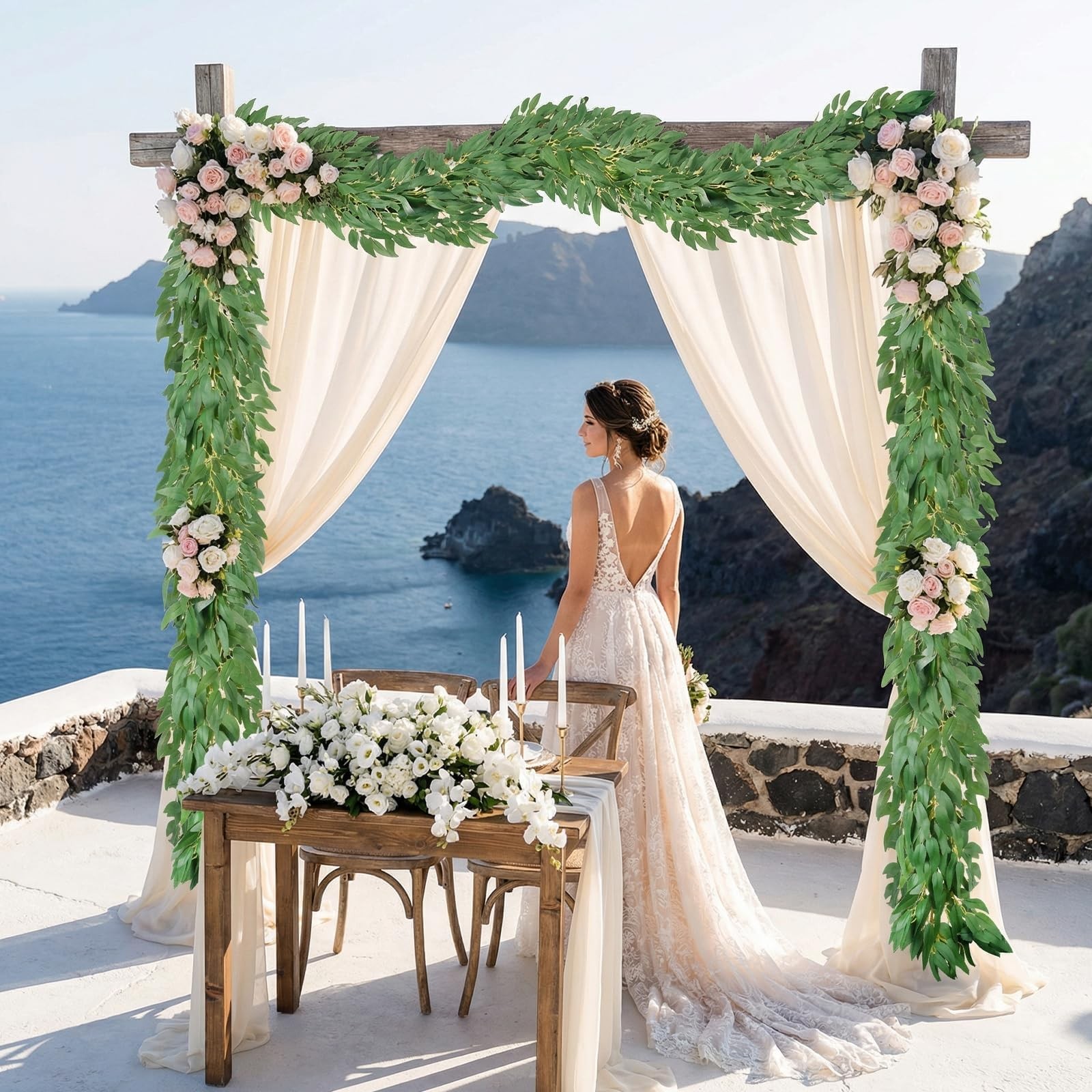 6.56Ft Artificial Vines Garland for Table Decor Silk Italian Ruscus Greenery …