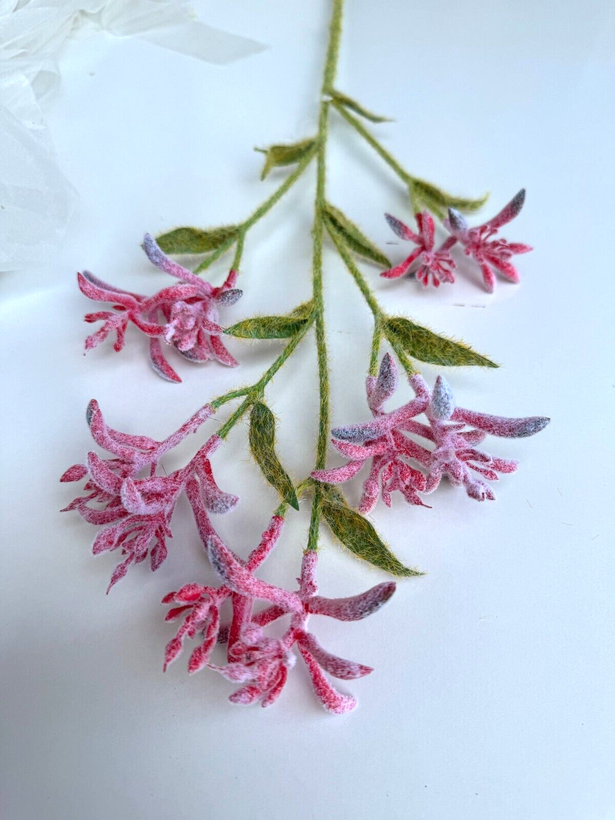 KANGAROO PAW SPRAY AUSTRALIAN NATIVE FLOWERS STEMS FAUX SILK FLOWER STEM PINK