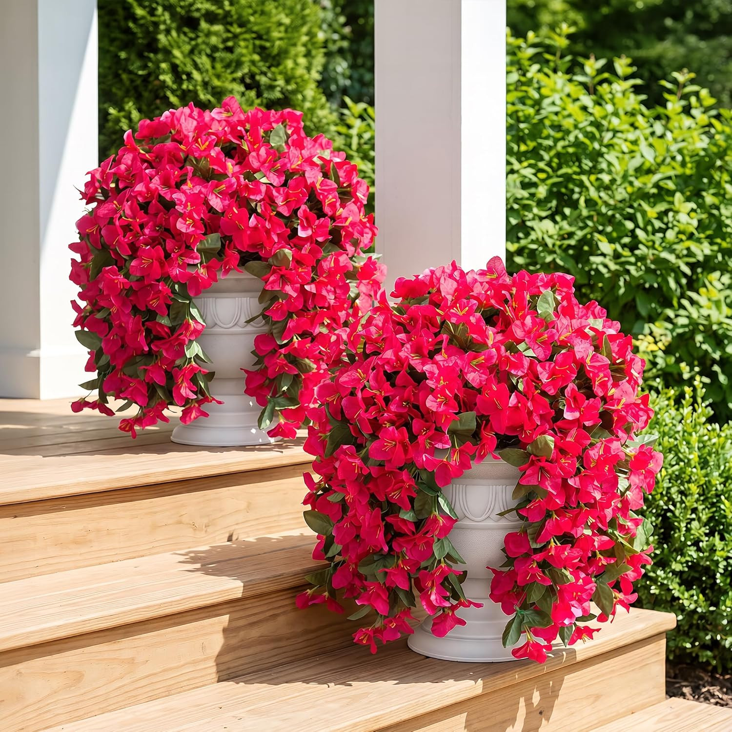Faux Bougainvillea Artificial Flowers Plants for Outdoors outside Decoration, 2