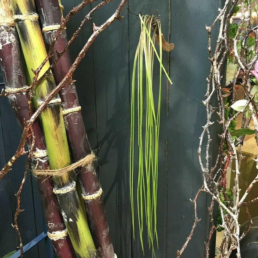5X Artificial Plastic Grass Leaves Simulation Fake Plant Wall Hanging Home Decor