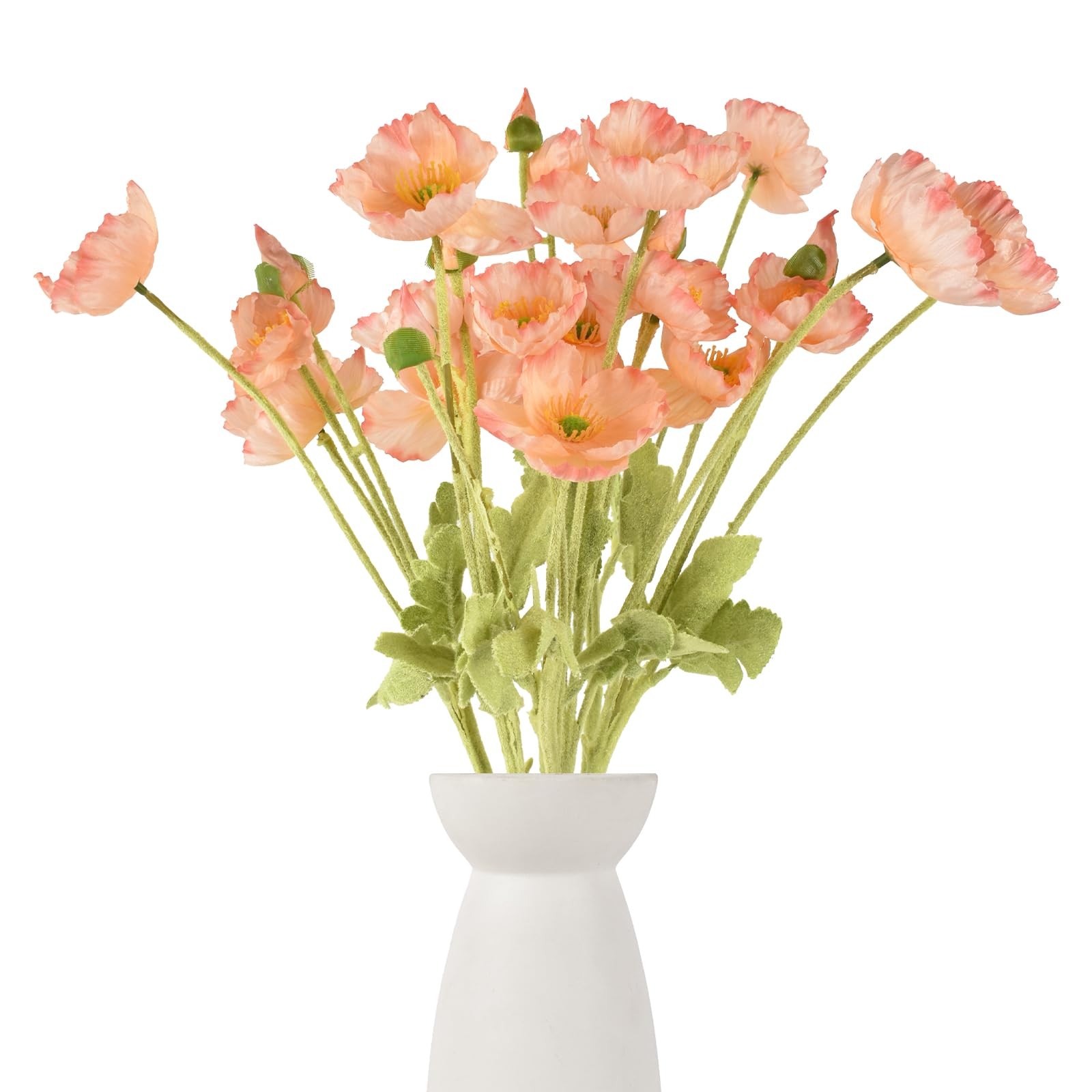 Artificial Poppy Flowers 6pcs for Home Garden Décor, Bouquet, Room Decoration…