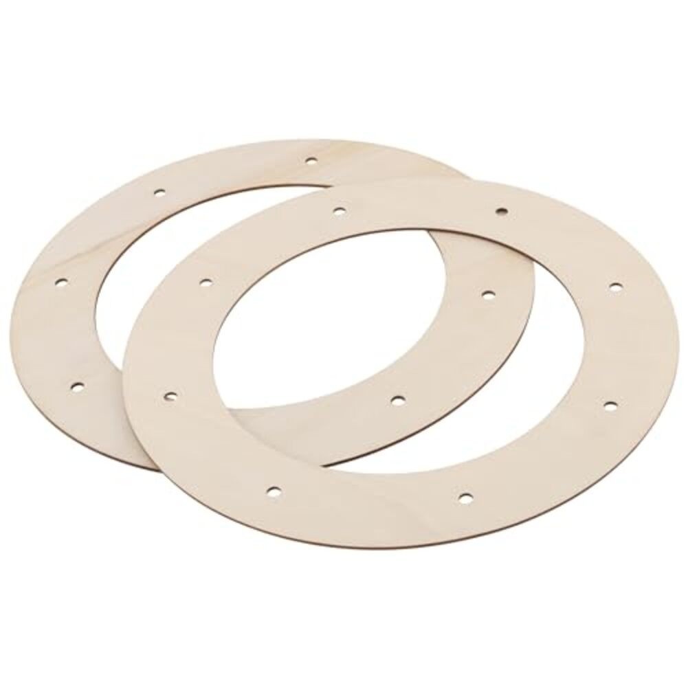 Wooden Wreath Frames 20 Pack Shape with Holes for Craft Projects