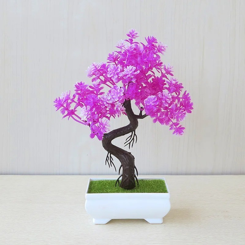 Artificial Potted Bonsai Tree Fake Plant Desktop Home Office Table Decor