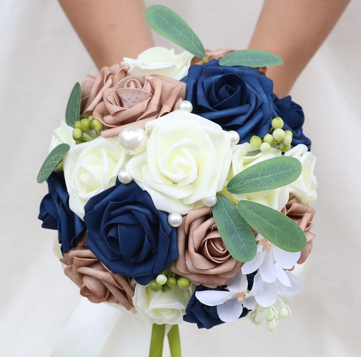 Lightweight Bridal Wedding Bouquet Round Holding Bouquet Throw Toss Artificia…