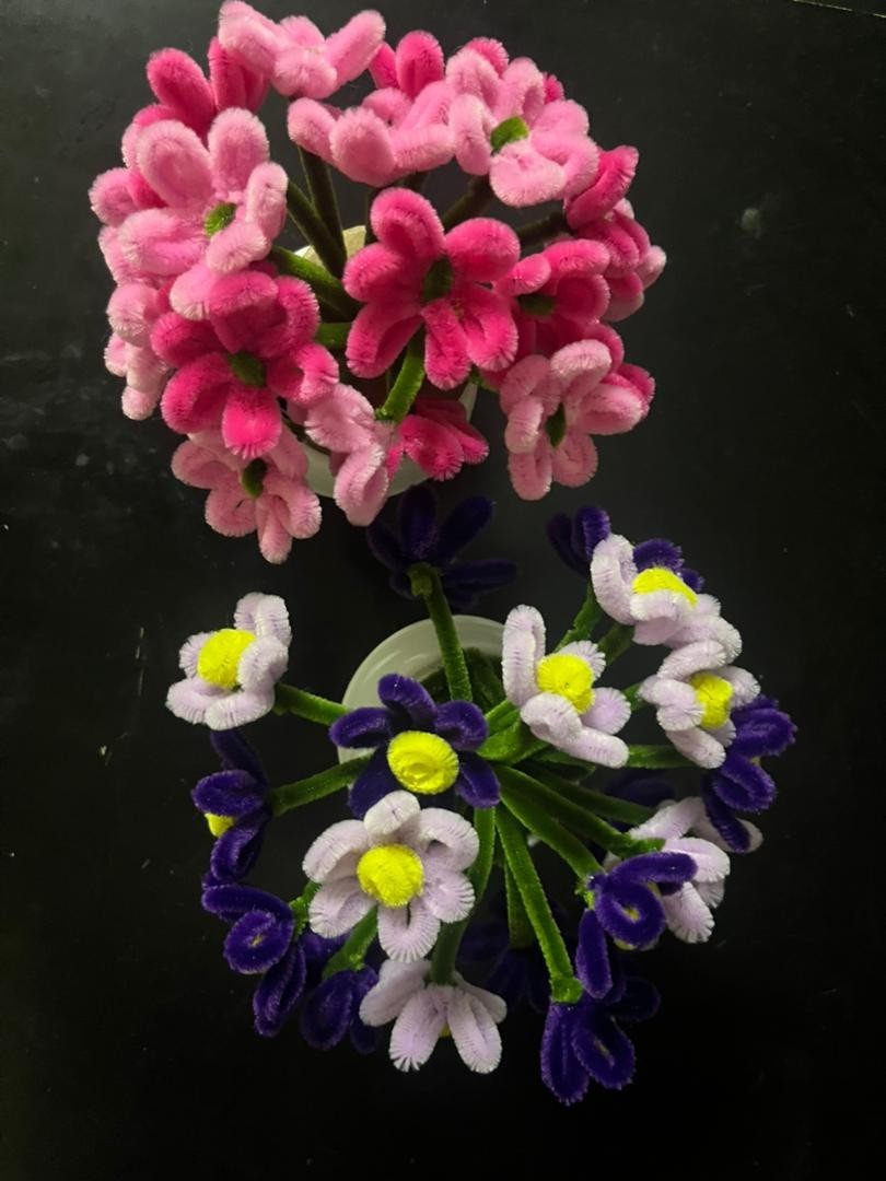 Pipe Cleaner Flowers Bouquet Handmade Twist Stick Bouquet Gift -ready stock