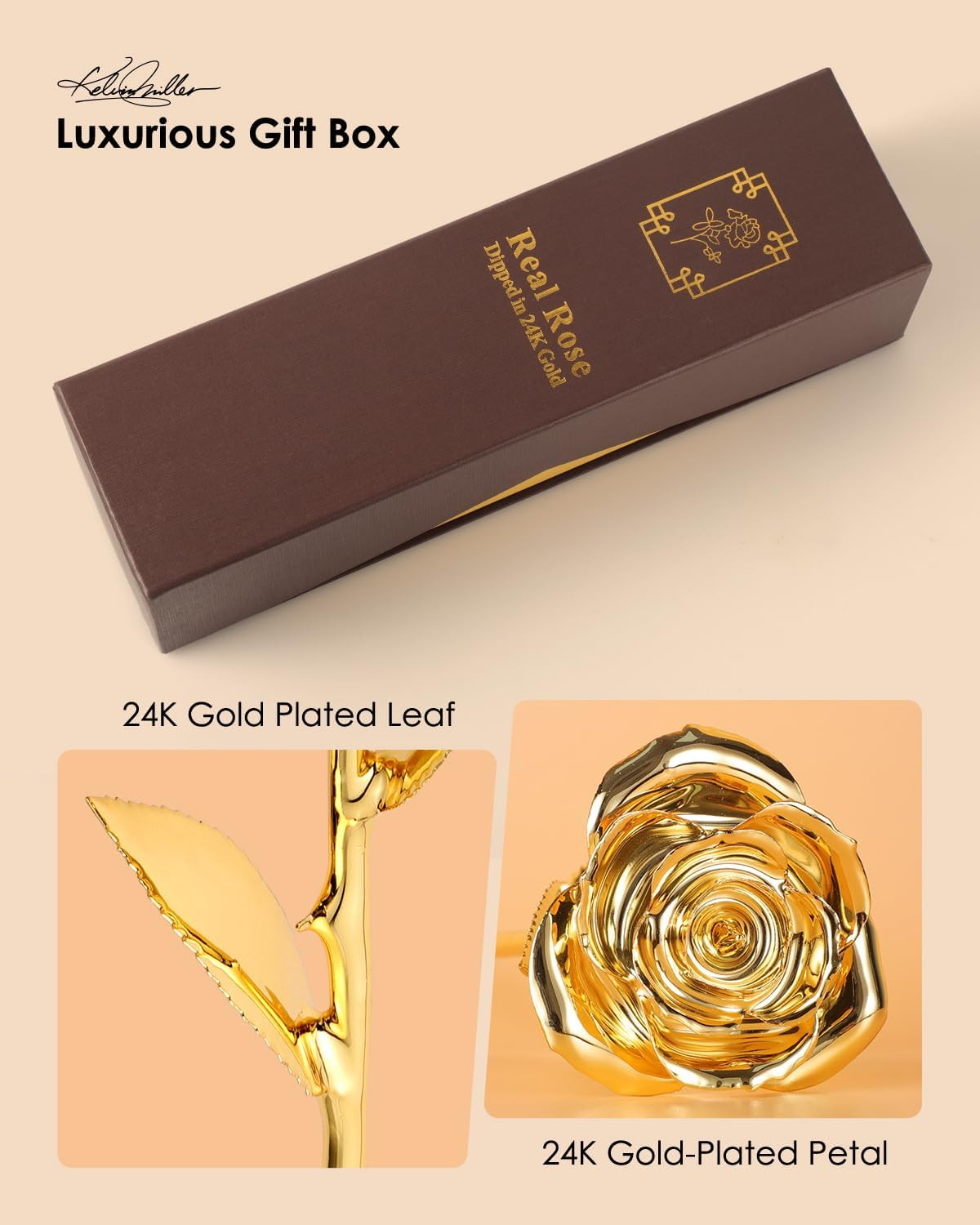 24K Gold Dipped Real Rose – Handcrafted, Elegant, One of a Kind – Romantic Gift