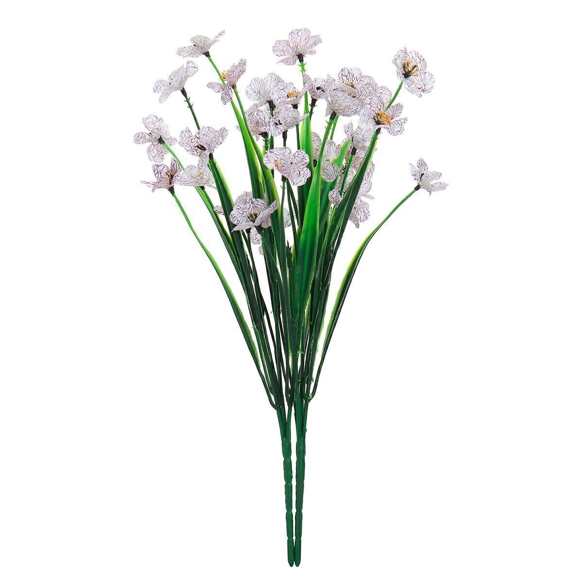 2-8 Bundles Artificial Flowers Outdoor UV Resistant Plastic Plant Silk Flower US