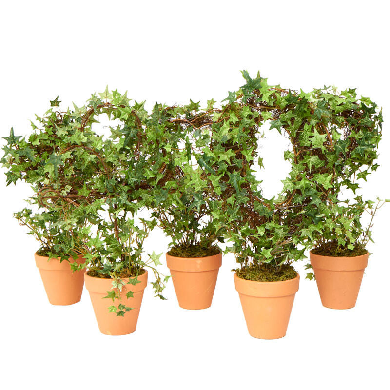 Set of 2 Artificial Climbing Ivy and Grapevine Assorted Potted Plants
